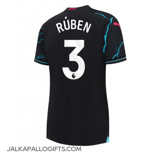Manchester City Ruben Dias #3 Kolmaspaita Naiset 2023-24 Lyhythihainen